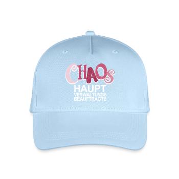 Chaos Beauftragte - lustiger Spruch für Mütter - Kinder Bio Basecap - Hellblau - Vorne