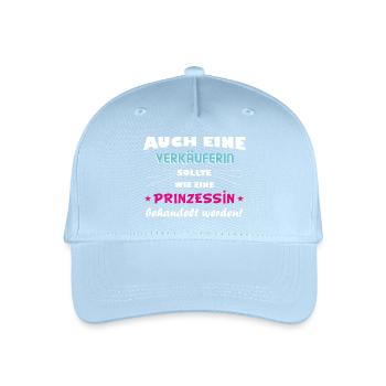 Verkäuferin - Prinzessin - Kinder Bio Basecap - Hellblau - Vorne