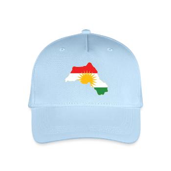 Kurdistan Région masque facial / protection - Casquette de baseball bio Enfant - bleu clair - Devant