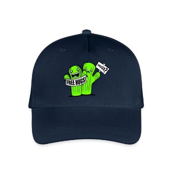 Free Hugs Kaktus Umarmung Gesicht Traurig Schild - Kinder Bio Basecap - Navy - Vorne