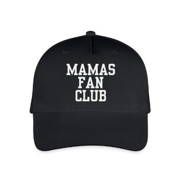 Mama Fanclub Vater Kind Outfit Muttertag Familie - Kinder Bio Basecap - Schwarz - Vorne