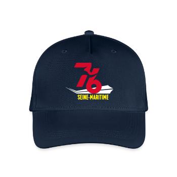 Stylized 76 Seine-Maritime emblem - Organic Kids’ Baseball Cap - navy - Front