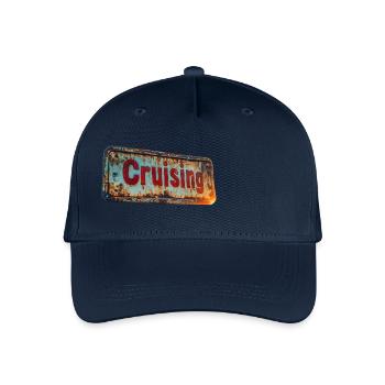Cruising sign in rusty vintage look - Organic Kids’ Baseball Cap - navy - Front