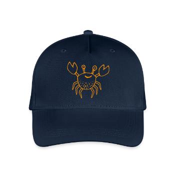 CANCER orange - Organic Kids’ Baseball Cap - navy - Front