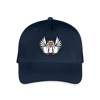 hibou oiseau aigle hibou hibou oiseau de nuit chouette effraie volant cool - Casquette de baseball bio Enfant - marine - Devant