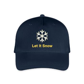 Goldene Schneeflocke - Let It Snow - Kinder Bio Basecap - Navy - Vorne