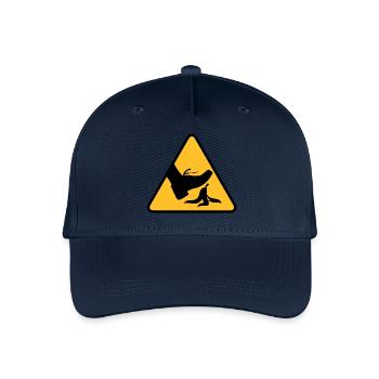 Rutschgefahr mit einer Banane - Kinder Bio Basecap - Navy - Vorne