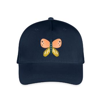 Schmetterling - Kinder Bio Basecap - Navy - Vorne