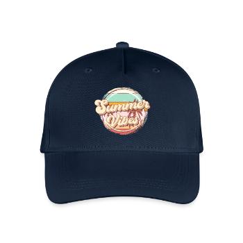 Été Ambiance Lac Nature Flore Art Fleurs Mer - Casquette de baseball bio Enfant - marine - Devant