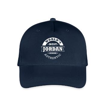 Jordan world s best cadeau prénom jordan - Casquette de baseball bio Enfant - marine - Devant