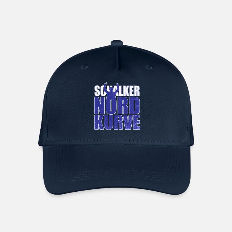 Schalker Nordkurve Schriftzug Geschenkidee - Kinder Bio Basecap - Navy