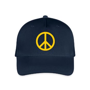 peace sign - Organic Kids’ Baseball Cap - navy - Front