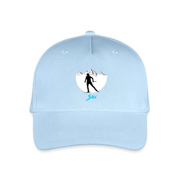 Cross-country skiing - Organic Kids’ Baseball Cap - light blue - Front