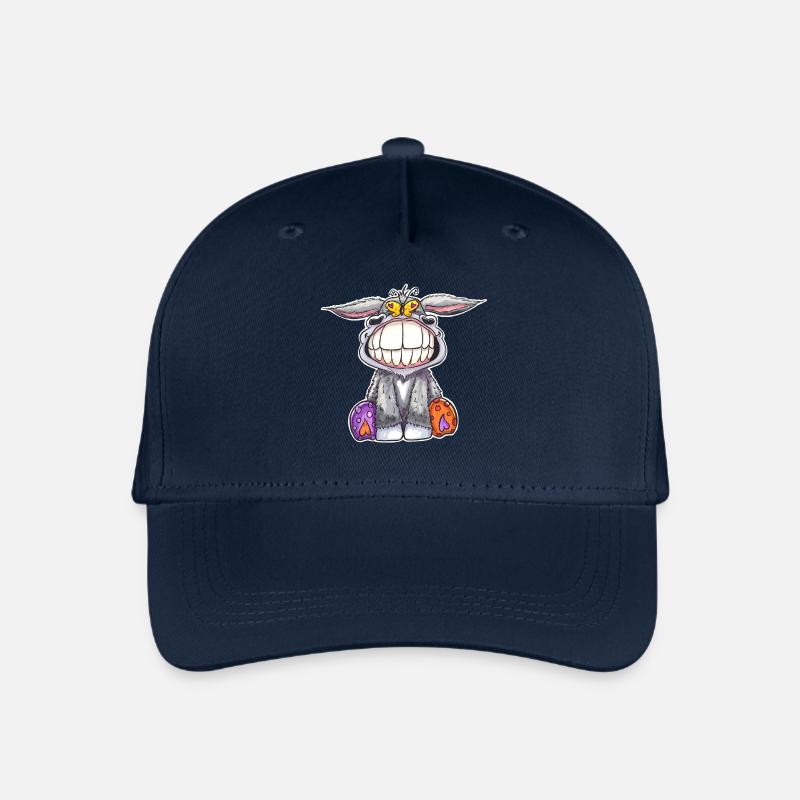 Grinse Esel - ein Lächeln sagt mehr als 1000 Worte - Kinder Bio Basecap - Navy