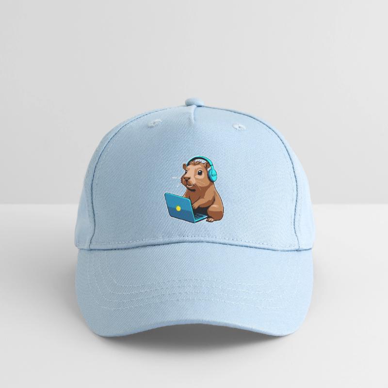 Capybara Programmeur Codeur Ordinateur Casquette de baseball bio Enfant