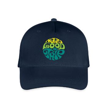 Safe travels! have a good trip sixties 60s Typo - Organic Kids’ Baseball Cap - navy - Front