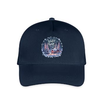 Winter Magic is in the Air – Winter Landscape - Organic Kids’ Baseball Cap - navy - Front