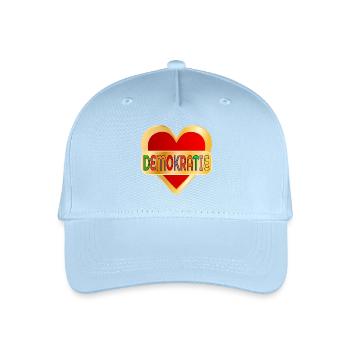DEMOKRATIE WÄHLEN HERZ - Kinder Bio Basecap - Hellblau - Vorne