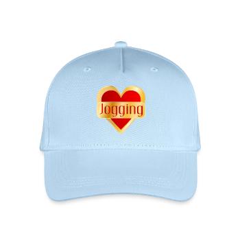 RUNNING JOGGING HEART - Organic Kids’ Baseball Cap - light blue - Front