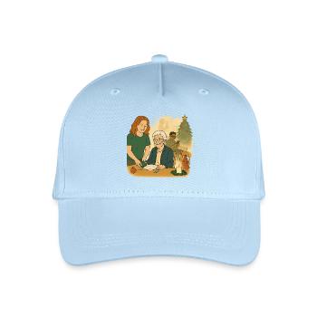 Christmas family dinner by candlelight - Organic Kids’ Baseball Cap - light blue - Front