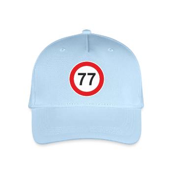 77. Seventy-Seven Years Gift Surprise - Organic Kids’ Baseball Cap - light blue - Front
