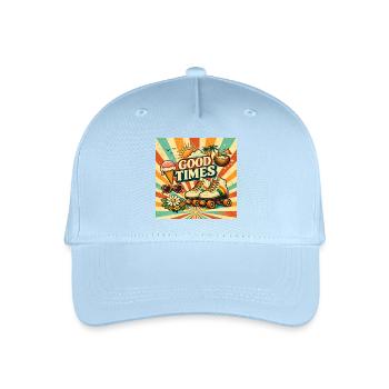 Retro Summer - Organic Kids’ Baseball Cap - light blue - Front