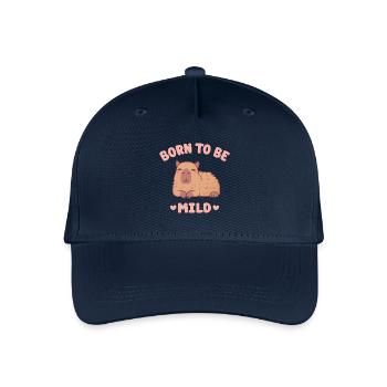 Süßes chillendes Wasserschwein Geboren, um mild zu sein - Kinder Bio Basecap - Navy - Vorne
