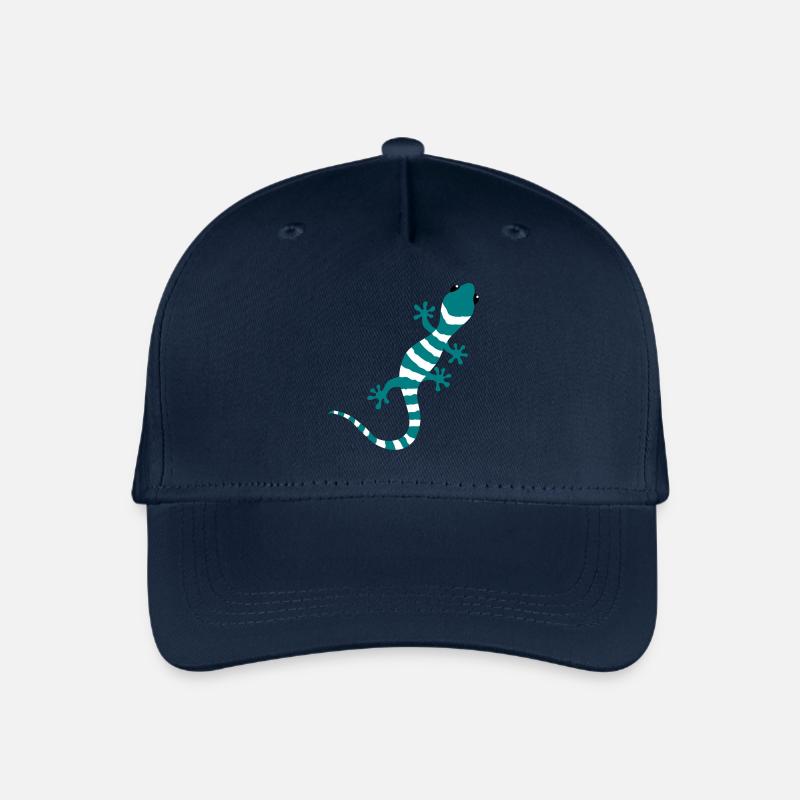 Gecko Salamander Lizard Reptile climbing gift - Organic Kids’ Baseball Cap - navy