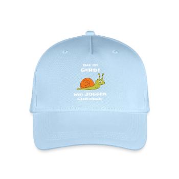 Funny Snail Jogging - Organic Kids’ Baseball Cap - light blue - Front