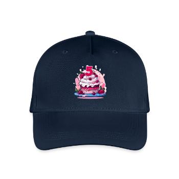 5 year old cake - Organic Kids’ Baseball Cap - navy - Front