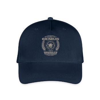 yes i am genius gift TRIATHLET - Organic Kids’ Baseball Cap - navy - Front