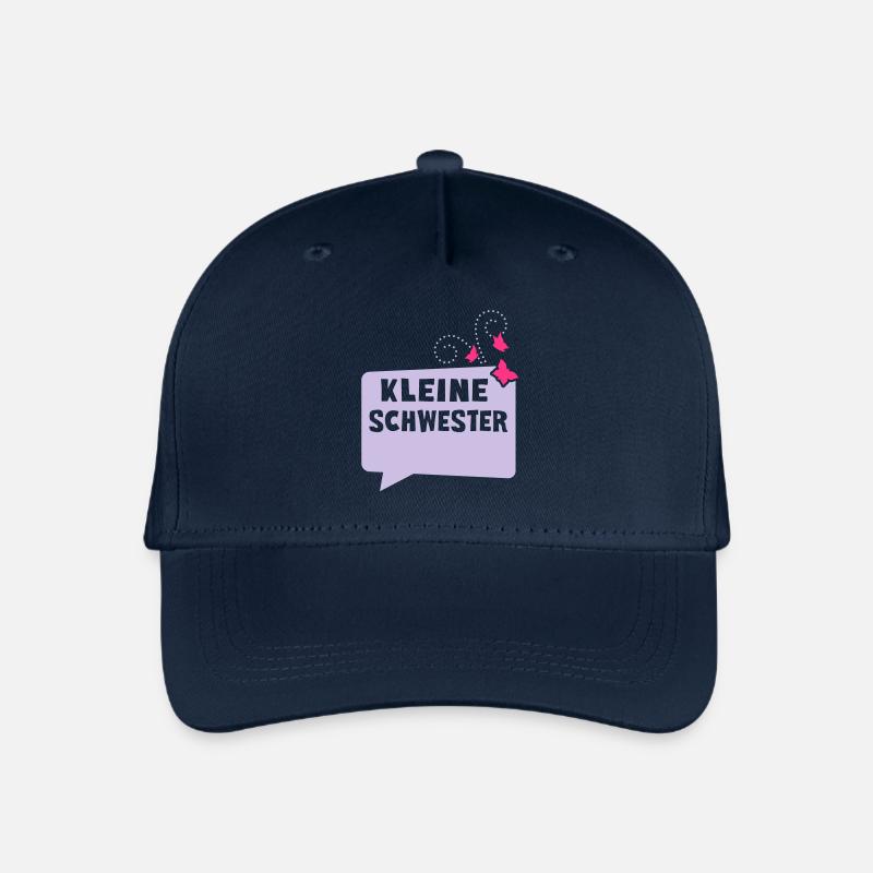 Little Sister - speech bubble - Organic Kids’ Baseball Cap - navy