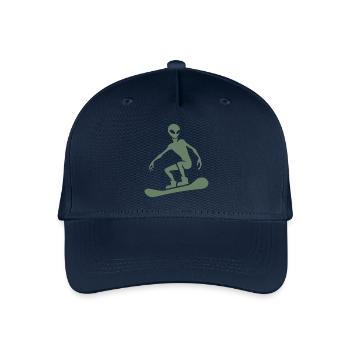 Design minimaliste : Alien Snowboarder Silhoue - Casquette de baseball bio Enfant - marine - Devant