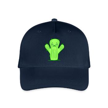 Kaktus Gesicht Traurig Weinen Unglücklich Einsam - Kinder Bio Basecap - Navy - Vorne