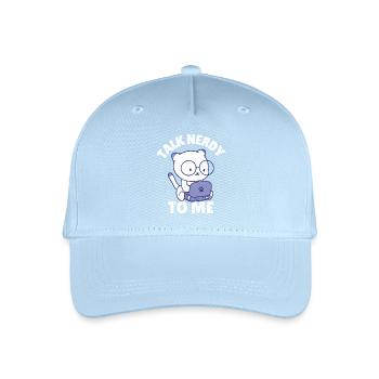 Sprich nerdig mit mir - Kinder Bio Basecap - Hellblau - Vorne