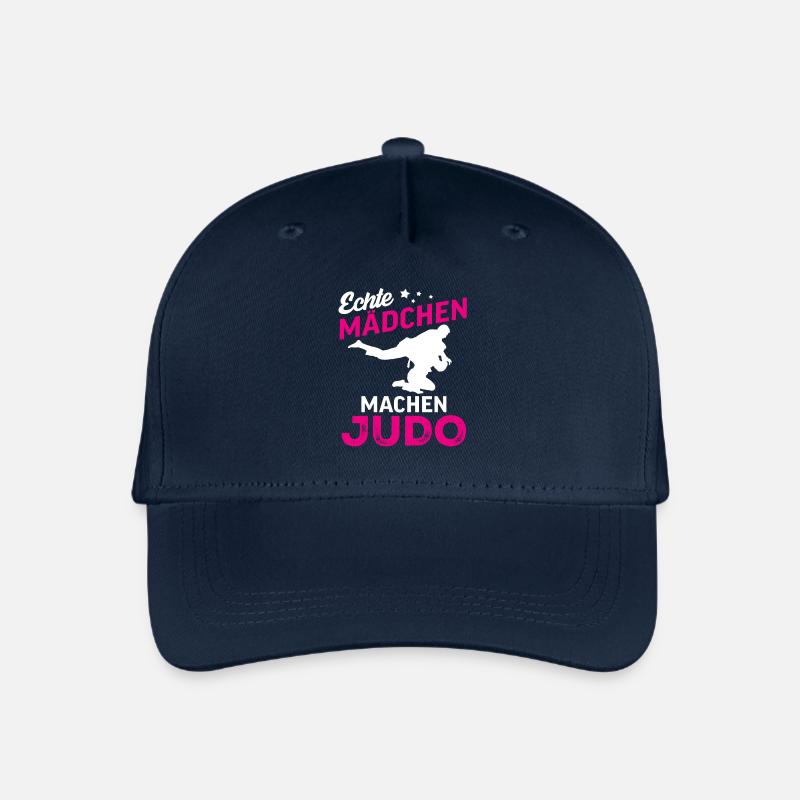 echte mädchen machen judo - Kinder Bio Basecap - Navy