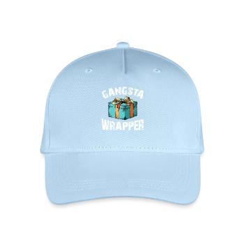 Gangsta Wrapper - Weihnachten - Einpacker - Kinder Bio Basecap - Hellblau - Vorne