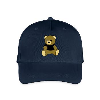 sitting teddy - Organic Kids’ Baseball Cap - navy - Front