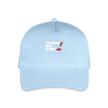 Ketschupgeschenk für Ketschup-Liebhaber - Kinder Bio Basecap - Hellblau - Vorne