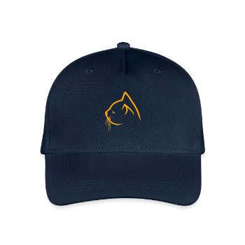 Katzen Catstyle Katzengesicht - Kinder Bio Basecap - Navy - Vorne
