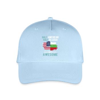 Half American Half Bulgarian - Organic Kids’ Baseball Cap - light blue - Front