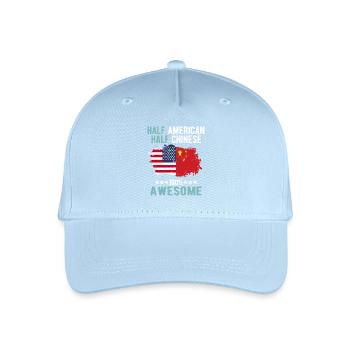 Moitié américain moitié chinois - Casquette de baseball bio Enfant - bleu clair - Devant