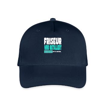 Friseur wird installiert - Kinder Bio Basecap - Navy - Vorne