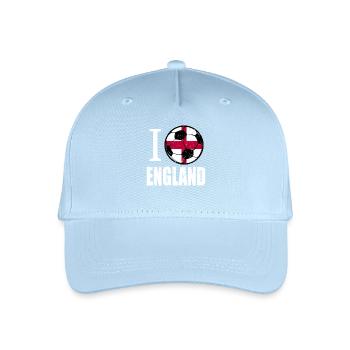 Angleterre de football - Casquette de baseball bio Enfant - bleu clair - Devant