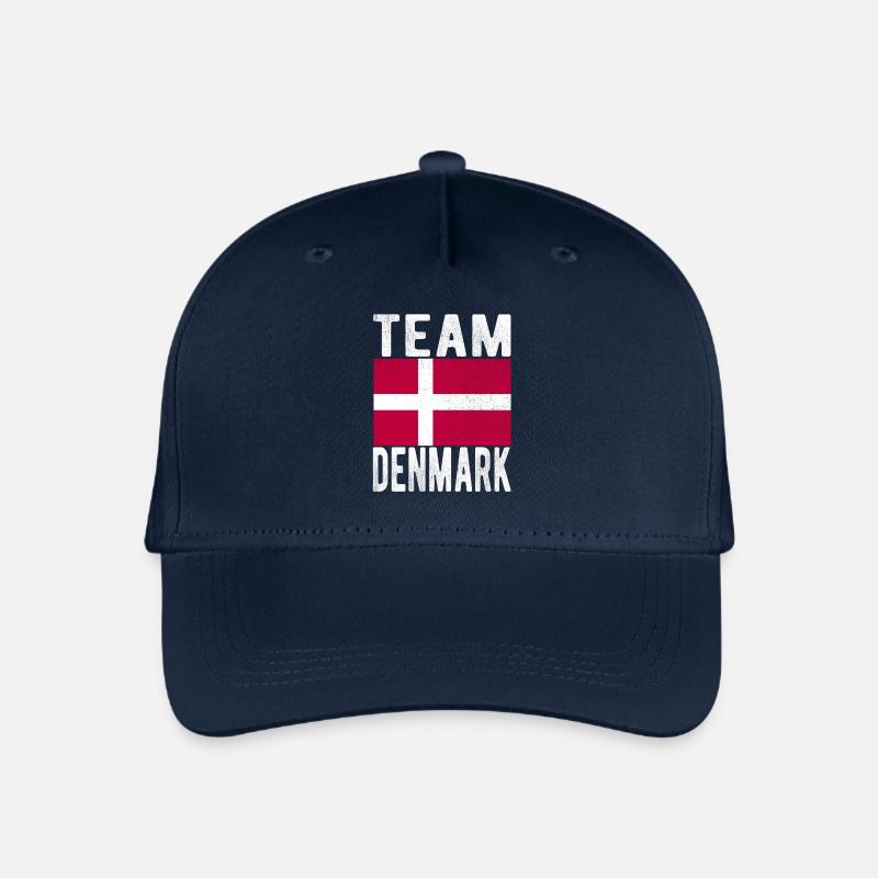 Dänemark Fahne - Kinder Bio Basecap - Navy