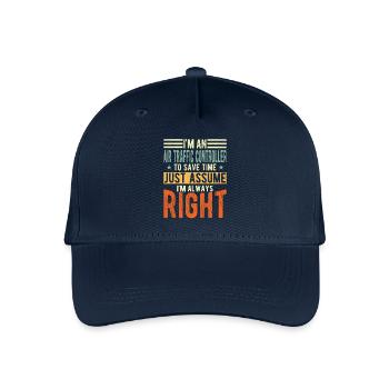 Air traffic controller - Organic Kids’ Baseball Cap - navy - Front
