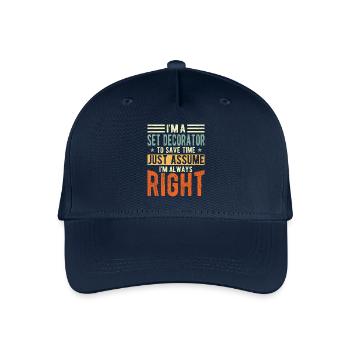 Set Decorator - Organic Kids’ Baseball Cap - navy - Front