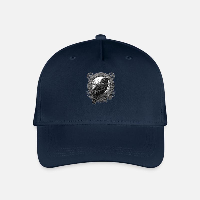Rabe Krähe Keltisch - Kinder Bio Basecap - Navy