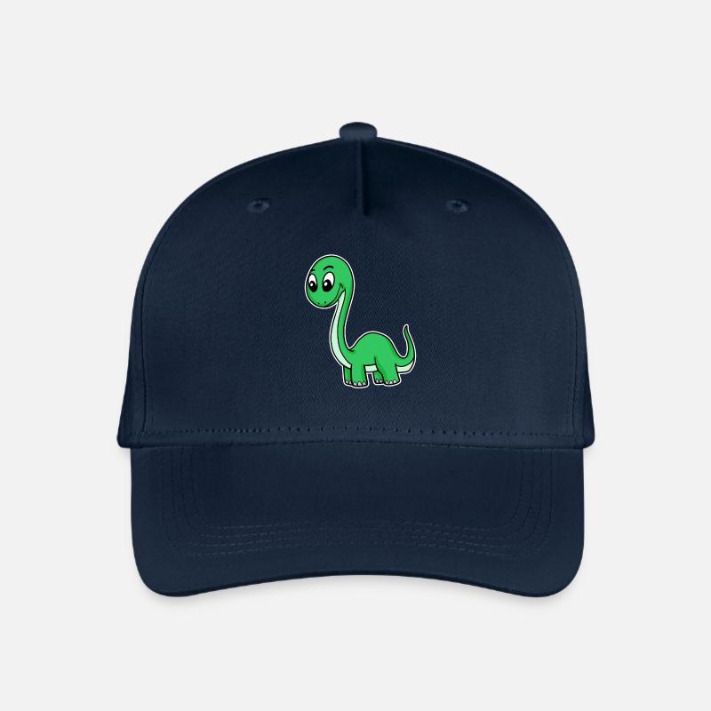 grüner Dino - Kinder Bio Basecap - Navy