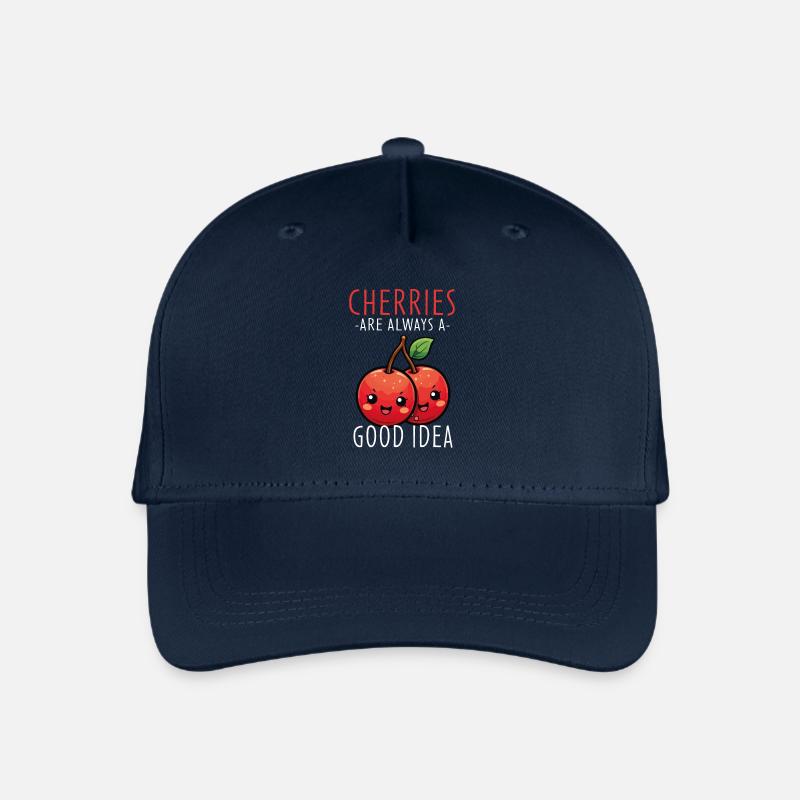 Kirschen Kawaii - Kinder Bio Basecap - Navy